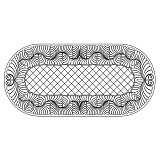 feather oval table runner with jumps 001